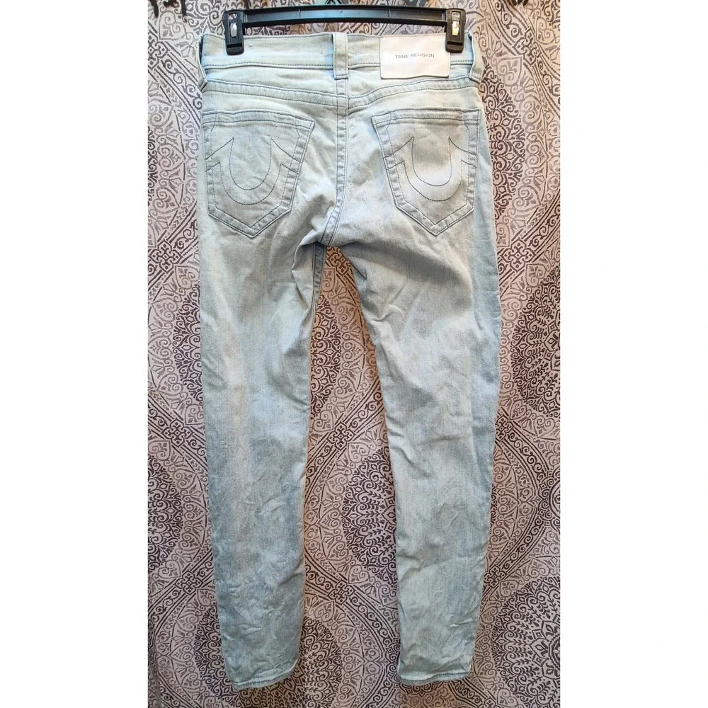 True Religion Rocco Jeans Mens 29W Relaxed Skinny Fit Horseshoe Low Rise 29x31